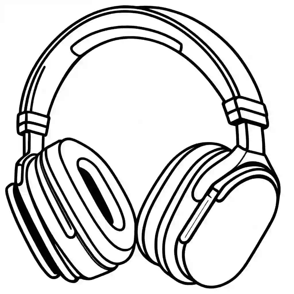 Wireless Earbuds coloring pages